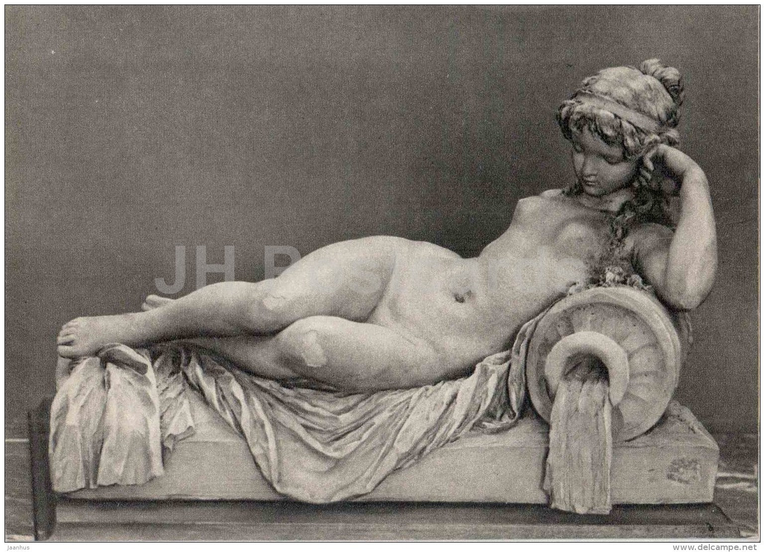 sculpture by Claude Michel - River Nymph , 1770-80 - nude woman - fren – JH  Postcards