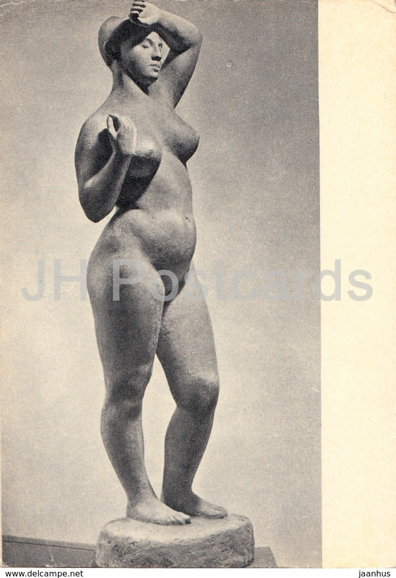 sculpture by Fritz Cremer - Eve - nude - naked woman - German art - 19 – JH  Postcards