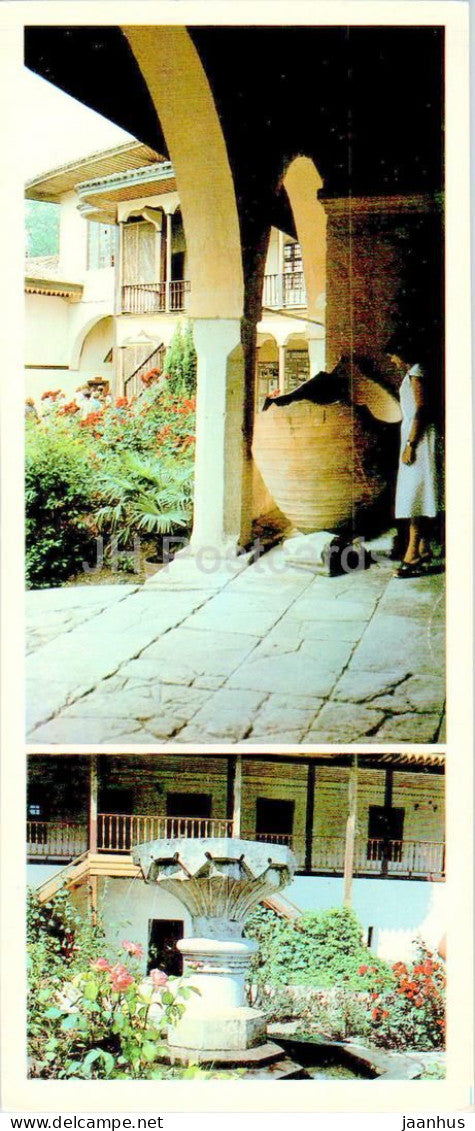 Bakhchysarai - gallery of the Great Khan Mosque - fountain near the secular building - 1986 - Ukraine USSR - unused - JH Postcards