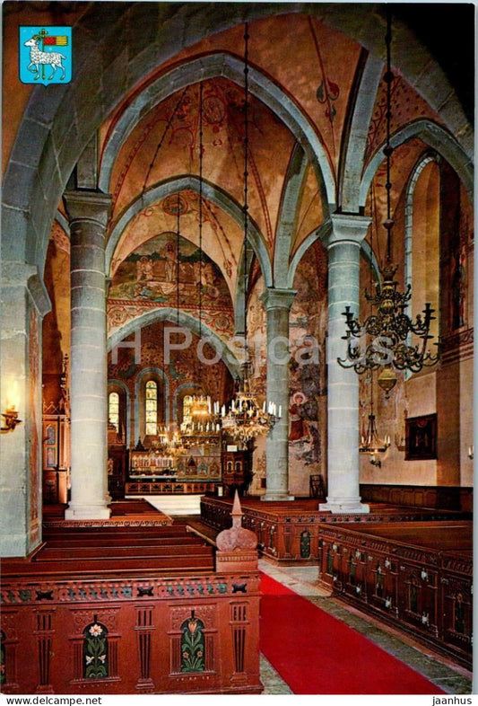 Dalhems Kyrka - interior - church - Gotland - 24375 - Sweden - unused - JH Postcards