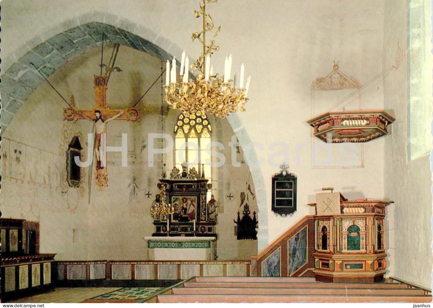 Stenkumla Kyrka - interior - church - Gotland - 24211 - Sweden - unused - JH Postcards