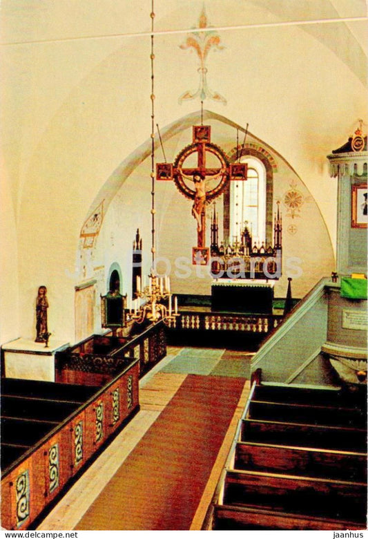 Sundre Kyrka - interior - church - Gotland - 24939 - 1979 - Sweden - used - JH Postcards