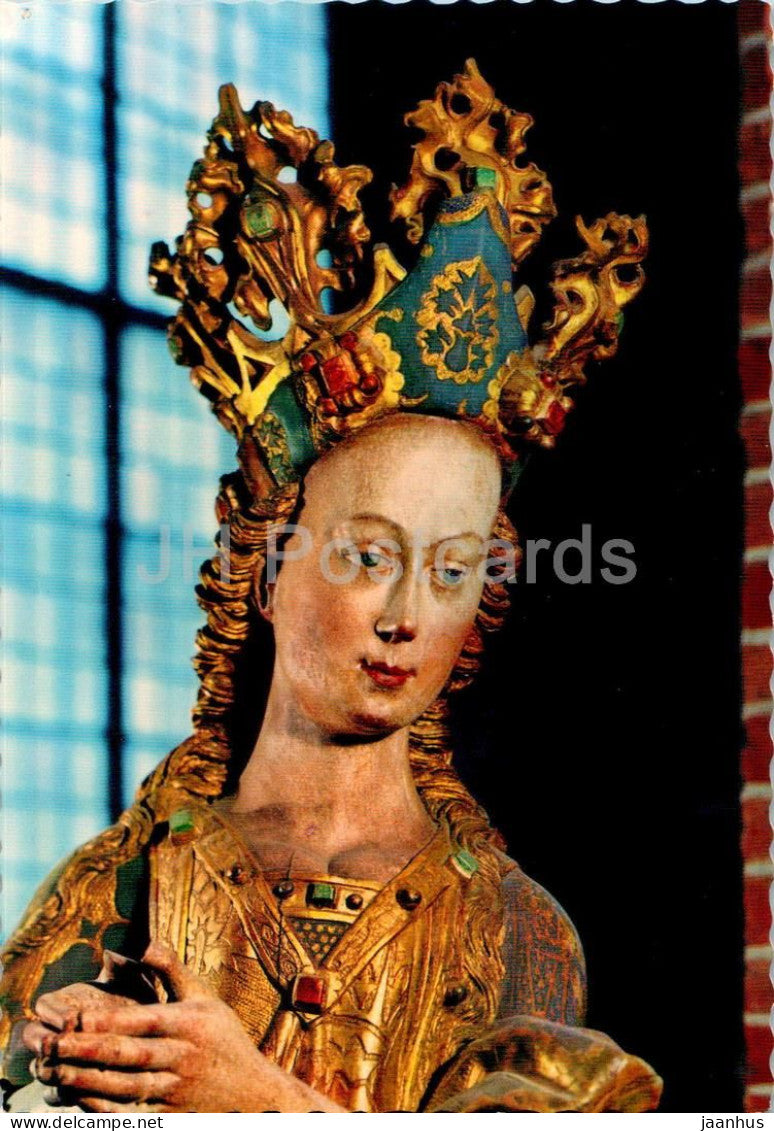 Stockholm - Storkyrkan - Prinsessan - St Goransgruppen - Bernt Notke - statue - cathedral - 8557 - Sweden - unused - JH Postcards