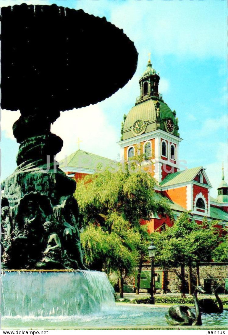 Stockholm - Molins fontan och Jacobs kyrka - fountain - church - 166 - Sweden - unused - JH Postcards