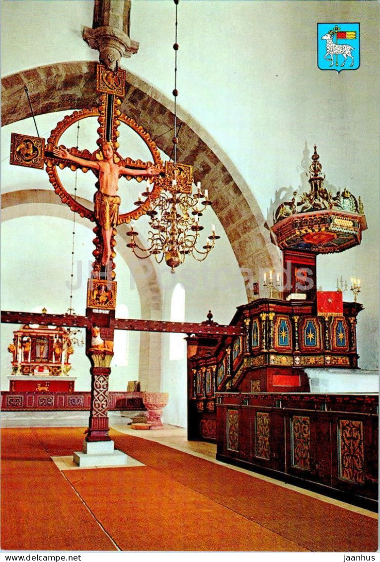 Stanga kyrka - interior - church - Gotland - 24483 - Sweden - unused - JH Postcards