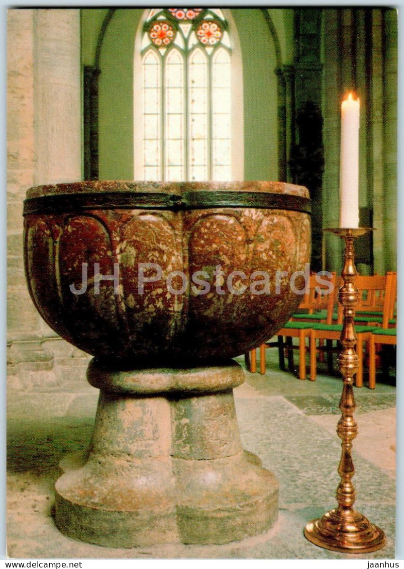 Visby Domkyrka - Dopfunt omkr - Baptismal font - cathedral - Gotland - 171 - Sweden - unused - JH Postcards