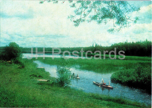 Arhangelsk region - On the kayak route - boat - 1988 - Russia USSR - unused