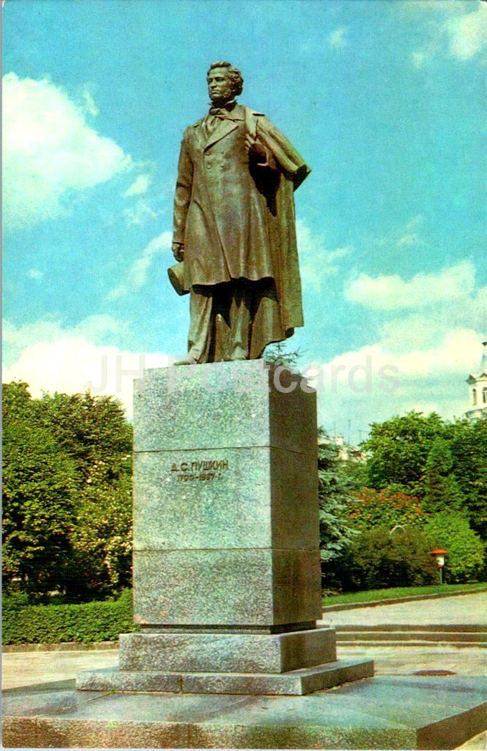 Ternopil - monument à l'écrivain russe Pouchkine - 1979 - Ukraine URSS - inutilisé 