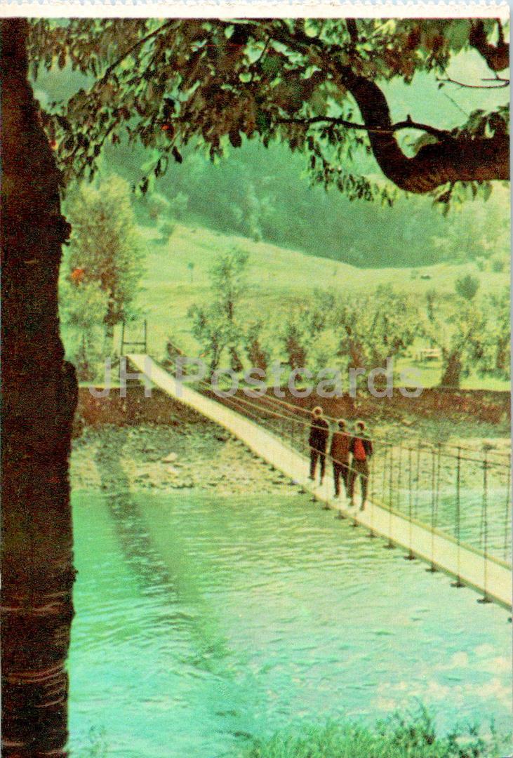 Carpathian Mountains - Karpaty - On the Prut river - bridge - 1967 - Ukraine USSR - unused