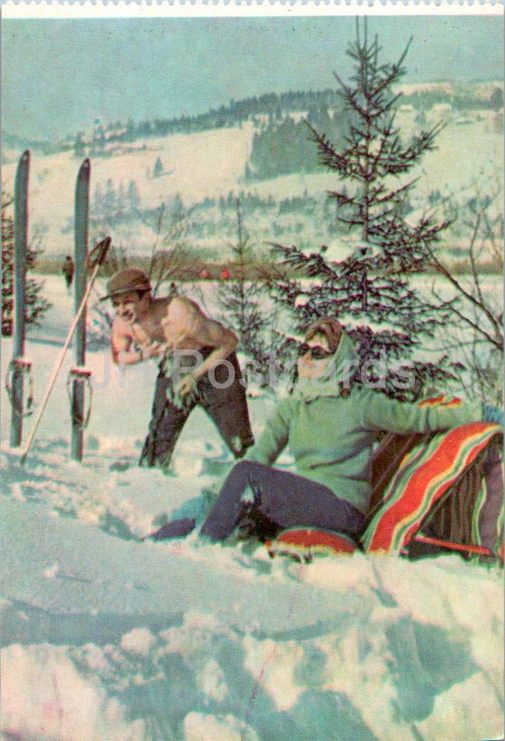 Slavsk - Sur les pistes de ski - touristique - 1967 - Ukraine URSS - inutilisé 