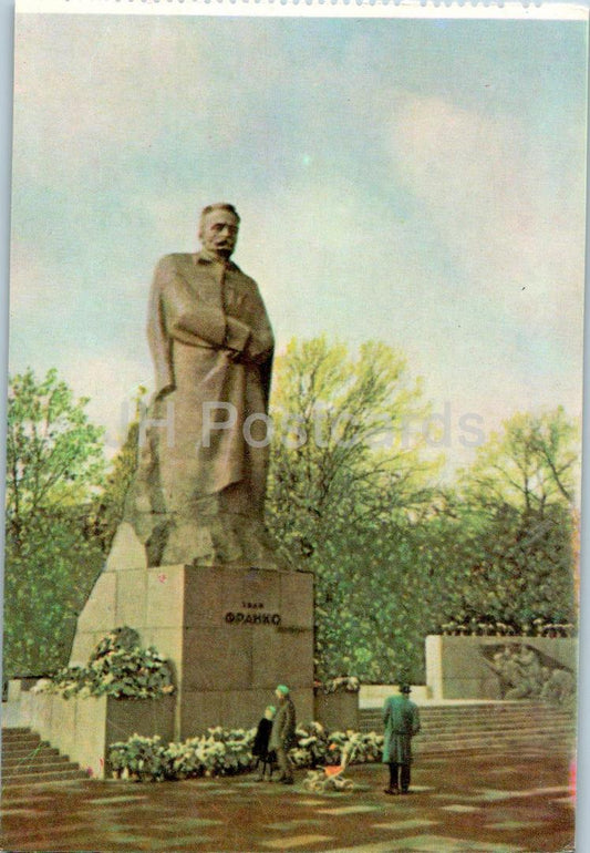 Lviv - monument au poète ukrainien Ivan Franko - 1967 - Ukraine URSS - inutilisé 