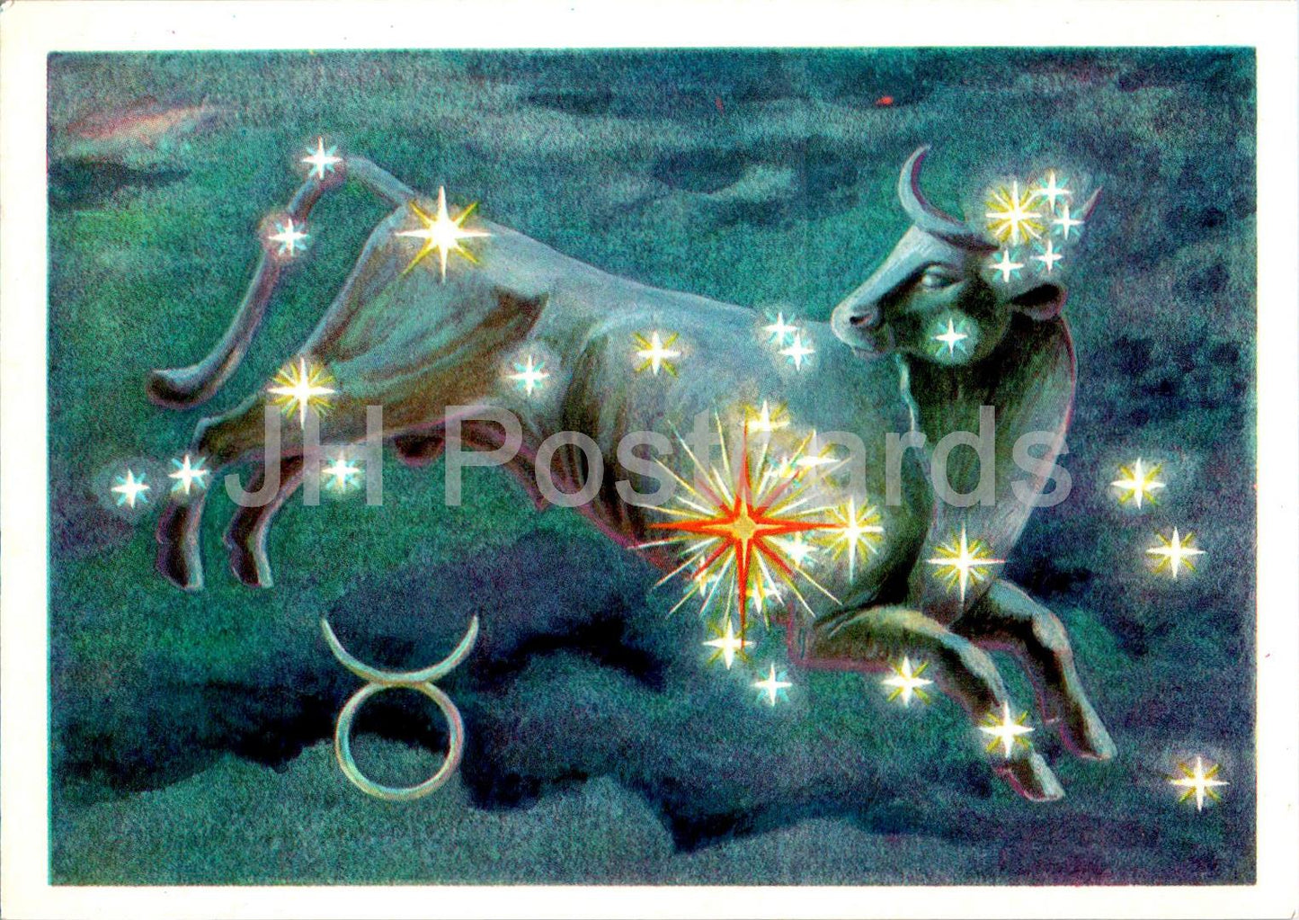 Zodiac signs - Taurus - astronomy - 1978 - Russia USSR - unused