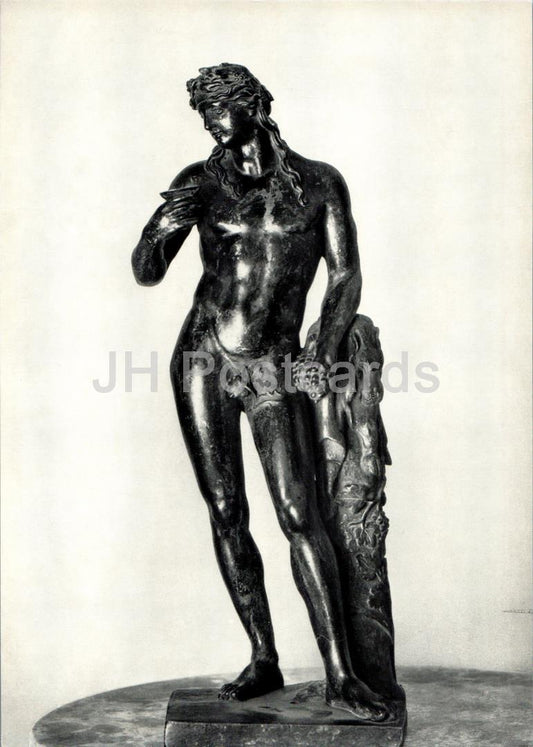 sculpture de Pierre Granier - Bacchus - Art français - Carte Grand Format - 1975 - Russie URSS - inutilisé 