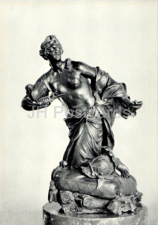 sculpture de Claude Augustin Cayot - Mort de Didon - Art français - Carte Grand Format - 1975 - Russie URSS - inutilisé 