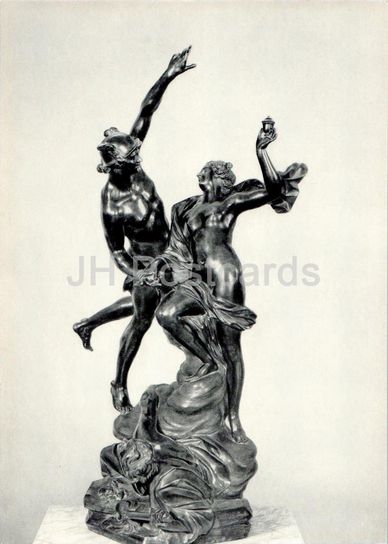 sculpture de Philippe Bertrand - Mercure et Psyché - Art français - Carte Grand Format - 1975 - Russie URSS - inutilisé 