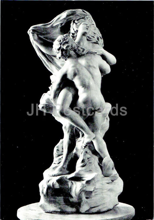 sculpture de Pierre Puget - Viol de Prosperina - Art français - Carte Grand Format - 1975 - Russie URSS - inutilisé 