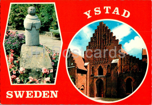 Ystad - Mönchsskulptur - Kirche - Multiview - 12-1066 - Schweden - unbenutzt 