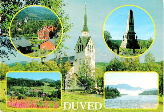 Duved – Kirche – Stadtansichten – Multiview – Multiview – 4349 – 1991 – Schweden – gebraucht 