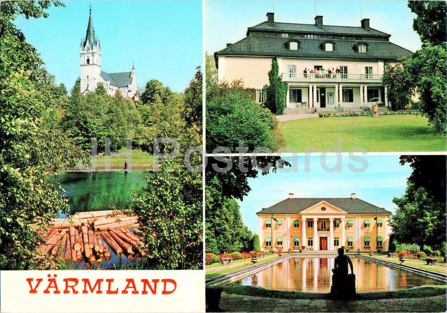 Värmland – Sunne Kyrka – Rottenros – Marbacka – Schloss – Kirche – Multiview – V 96 – 1995 – Schweden – gebraucht 