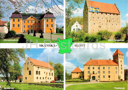 Skanska Slott - Christinehof - Glimmingehus - Bollerup - Tosterup - Schloss - Multiview - 1661 - Schweden - unbenutzt 