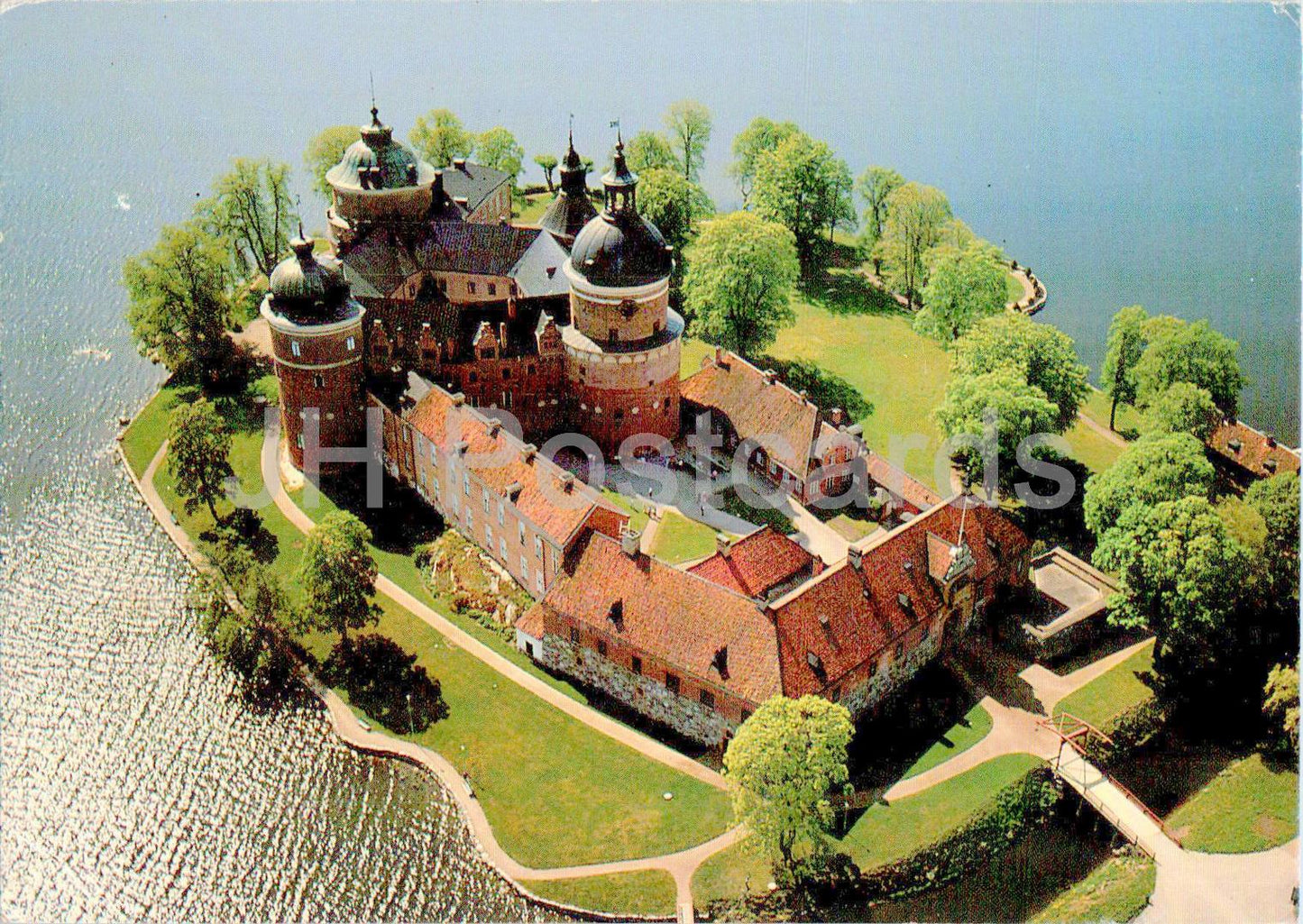 Gripsholms Slott fran luften - Gripsholm - aerial view of castle - 2010 - Sweden - used