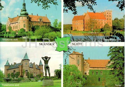 Skanska Slott - Vittskovle - Sofiero - Svaneholm - Trolleholm - Torup - château - multiview - 581 - Suède - utilisé 