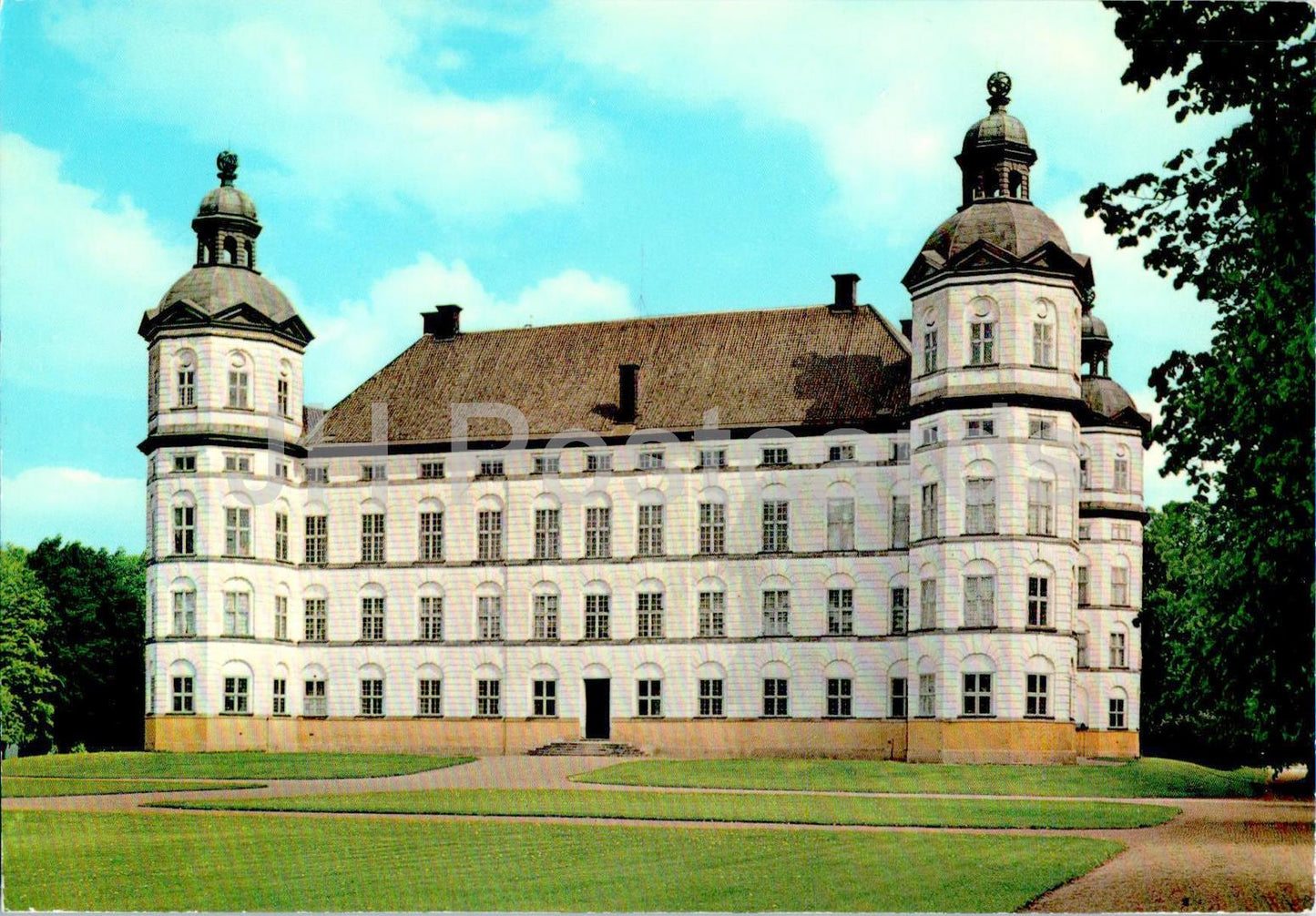 Skoklosters Slott fran parken - vue depuis le parc - château - 1 - Suède - inutilisé 