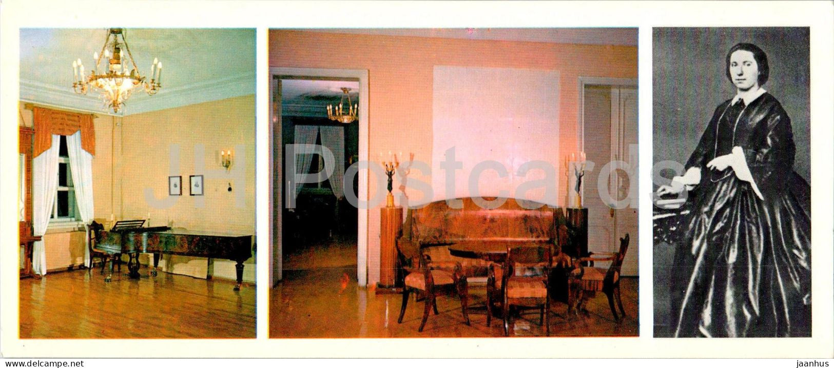 Russian composer Tchaikovsky museum in Votkinsk - piano hall - nanny - 1979 - Russia USSR - used - JH Postcards