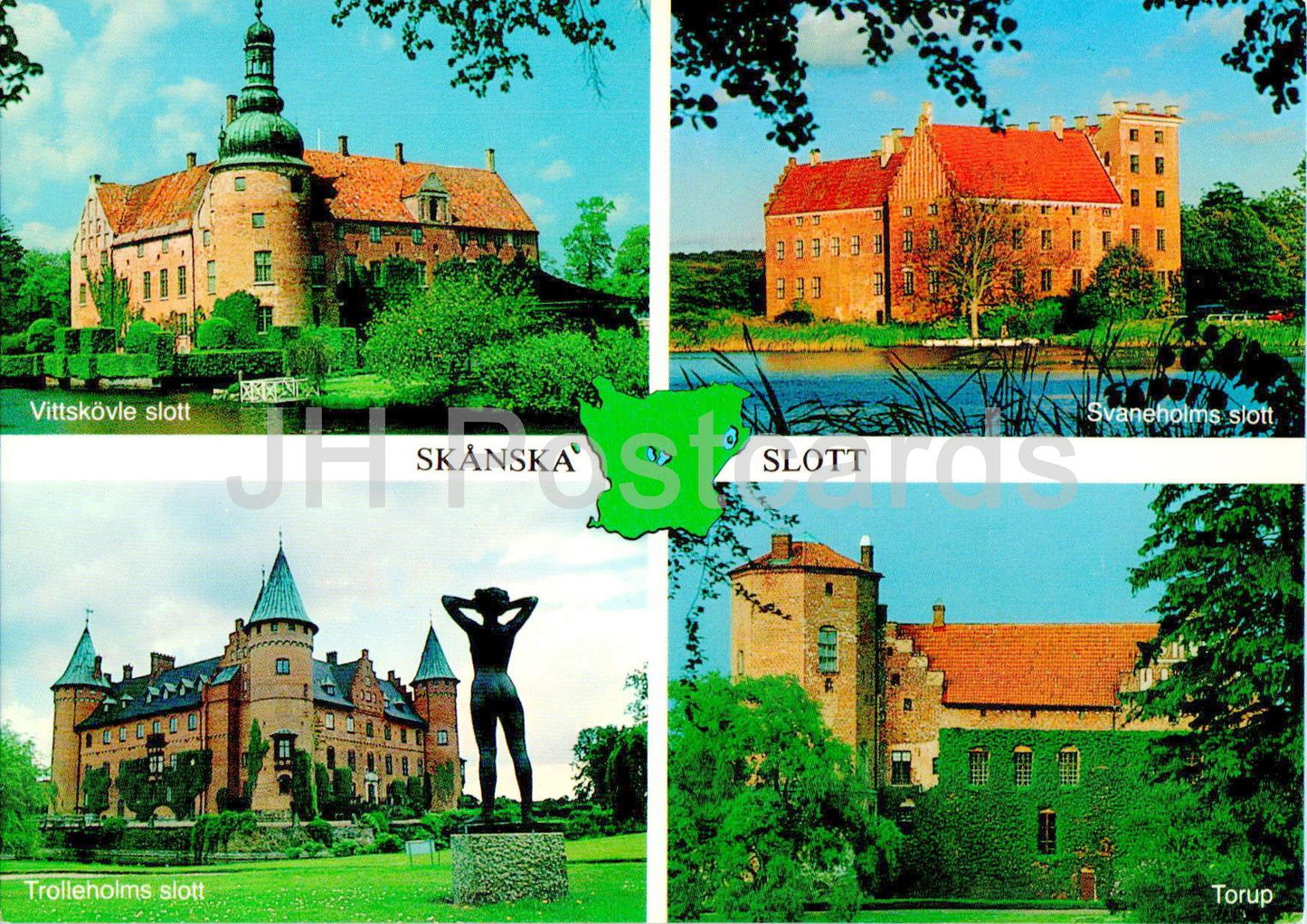 Skanska Slott – Vittskovle – Svaneholms – Trolleholms – Torup – Schloss – Multiview – 581 – Schweden – unbenutzt 