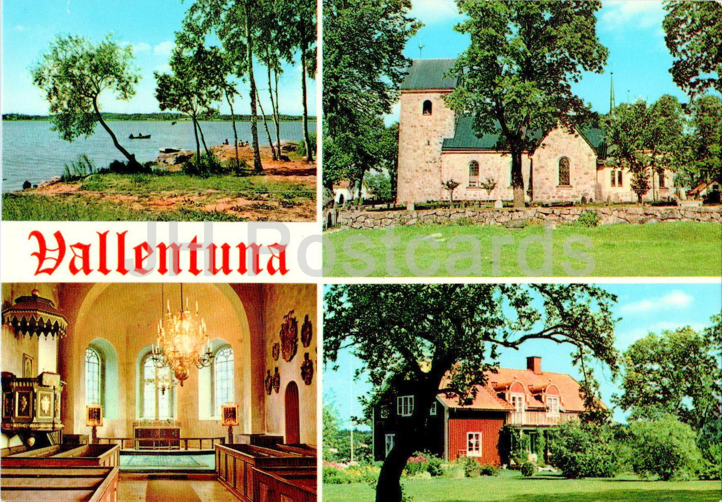 Vallentuna - Kyrka - Innenraum - Prastgarden - Klerushaus - Kirche - Multiview - Schweden - gebraucht 