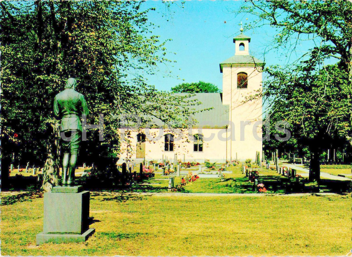 Stenbrohults Kyrka och Linnestatyn - église - 10044 - 1980 - Suède - d'occasion 