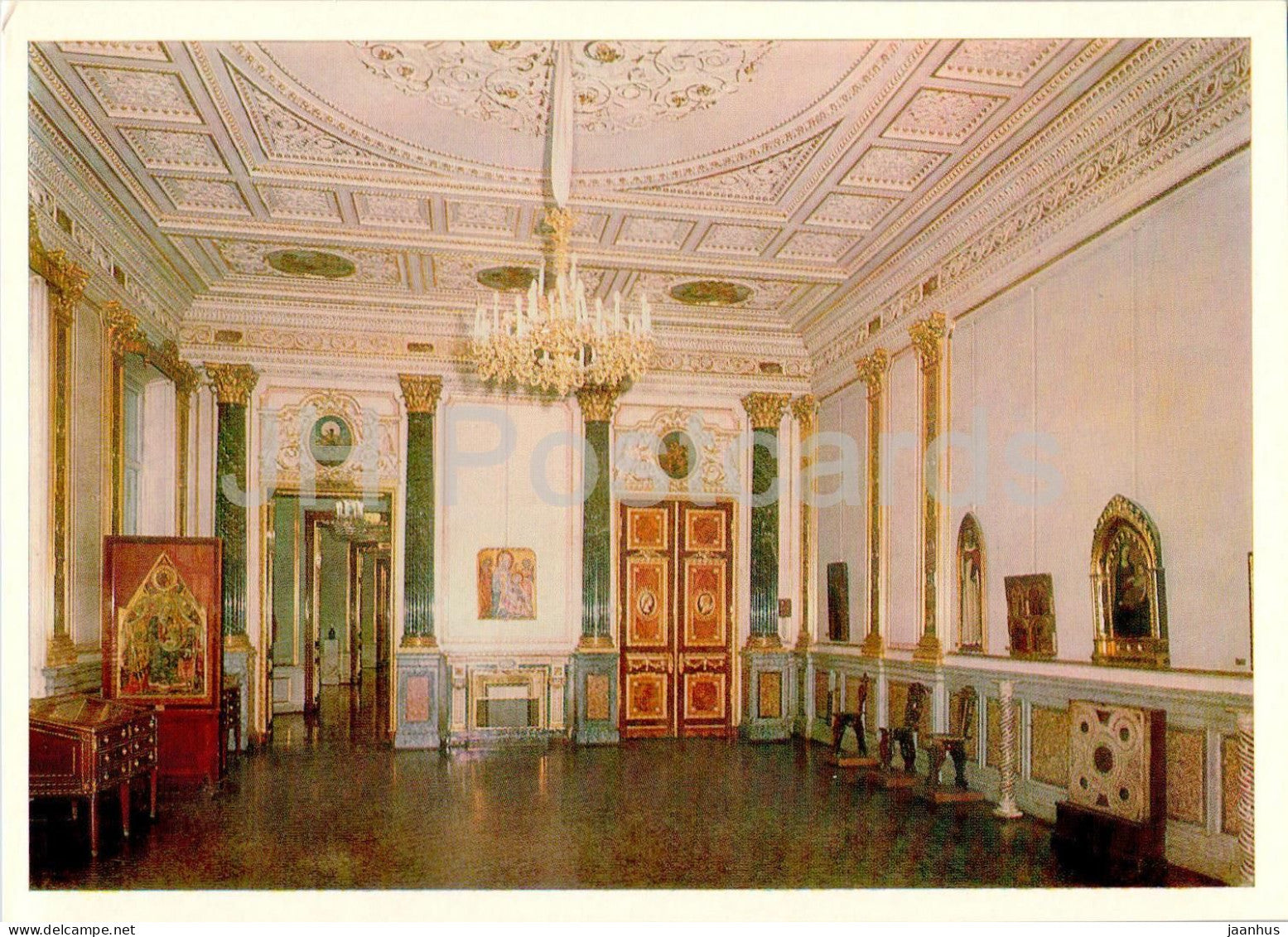 Leningrad - St Petersburg - Room of the Early Renaissance art in the Old Hermitage museum - 1984 - Russia USSR - unused - JH Postcards