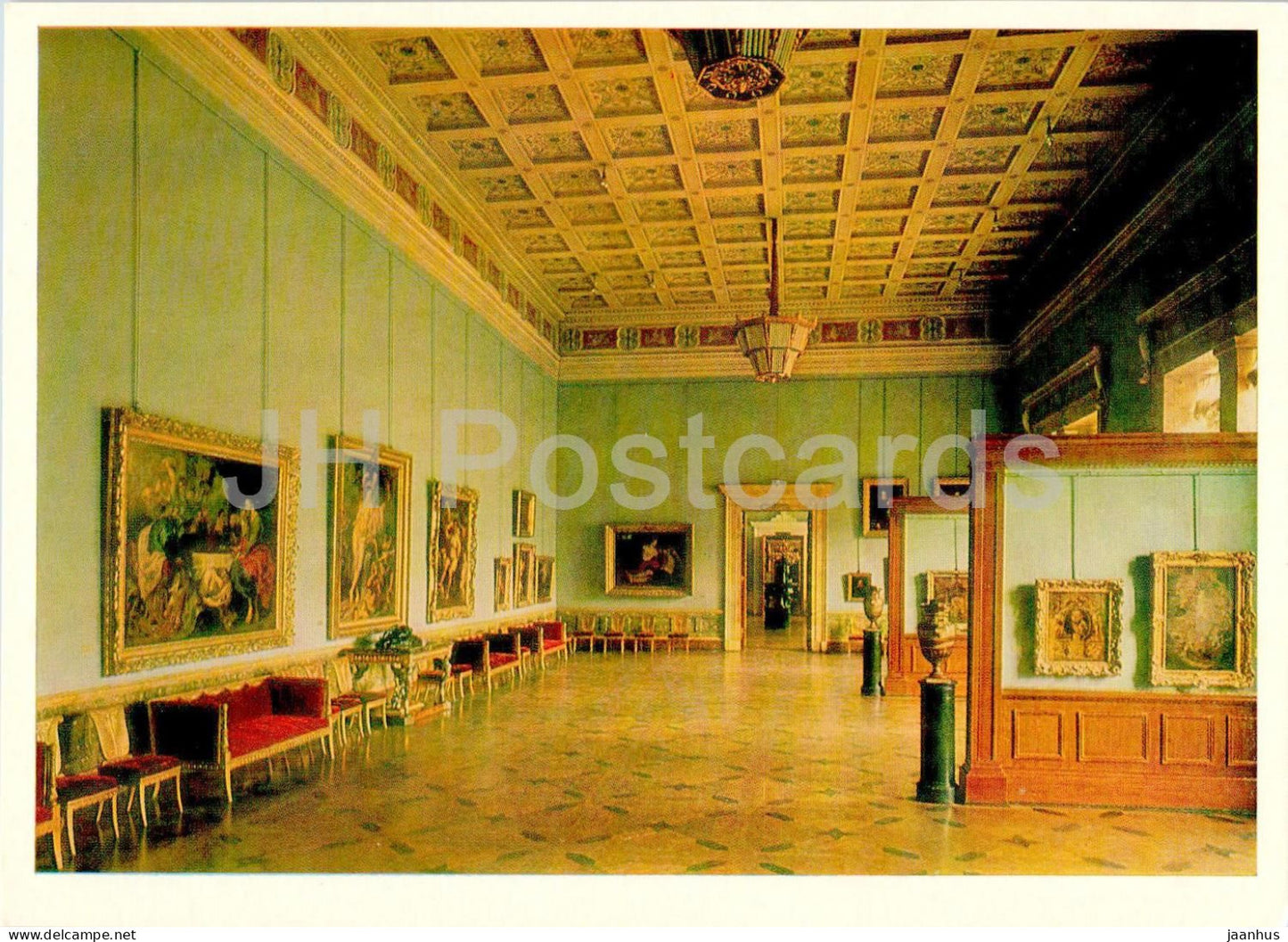 Leningrad - St Petersburg - The Rubens Room in the New Hermitage - museum - 1984 - Russia USSR - unused - JH Postcards