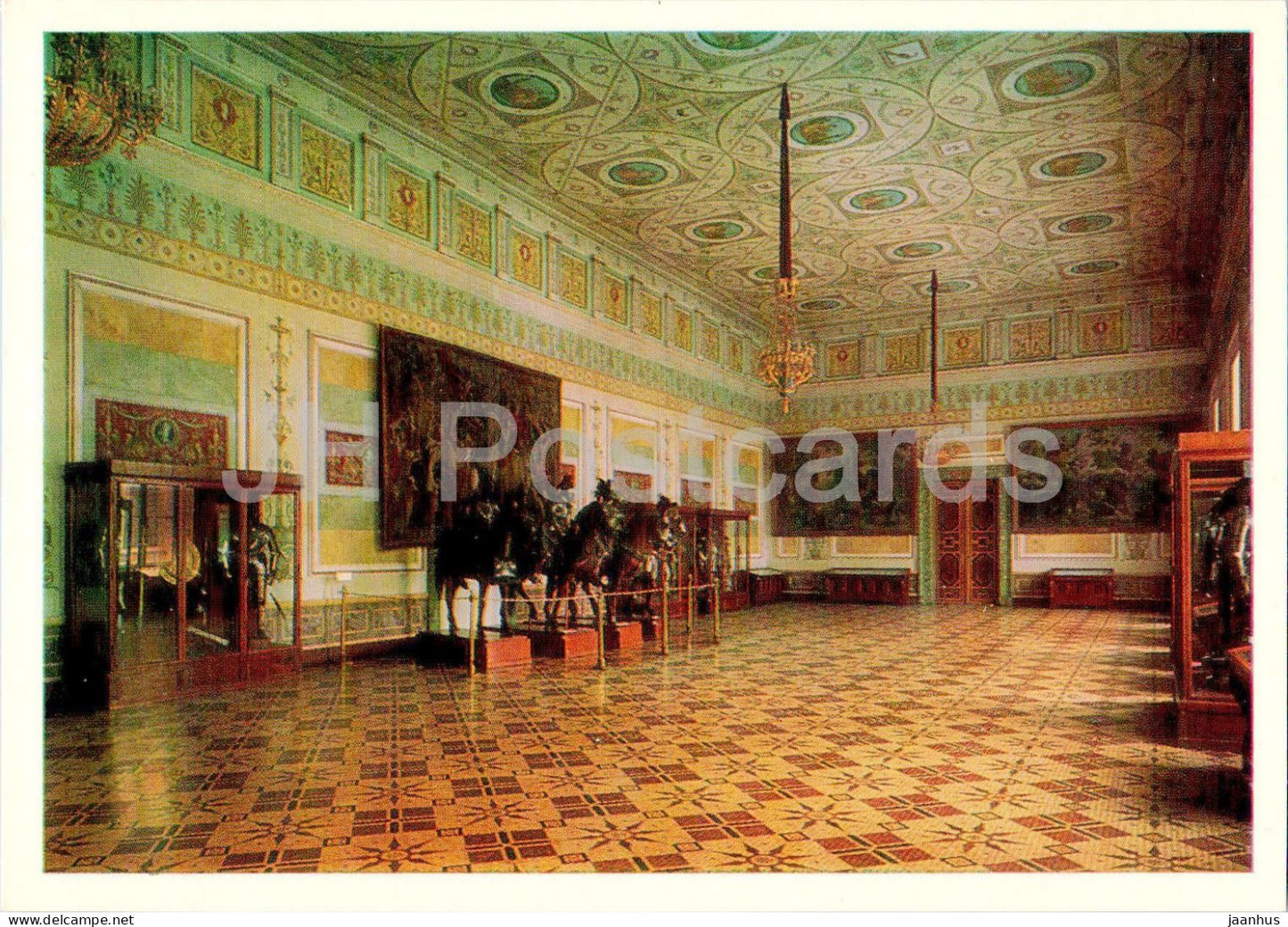 Leningrad - St Petersburg - The Knights Hall in New Hermitage - museum - 1984 - Russia USSR - unused - JH Postcards