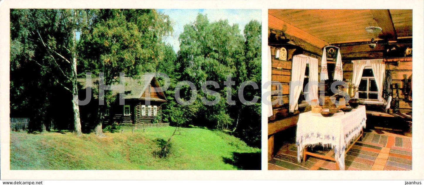 Russian playwright Ostrovsky museum - house of peasant Sobolev - fragment of exposition - 1985 - Russia USSR - unused - JH Postcards