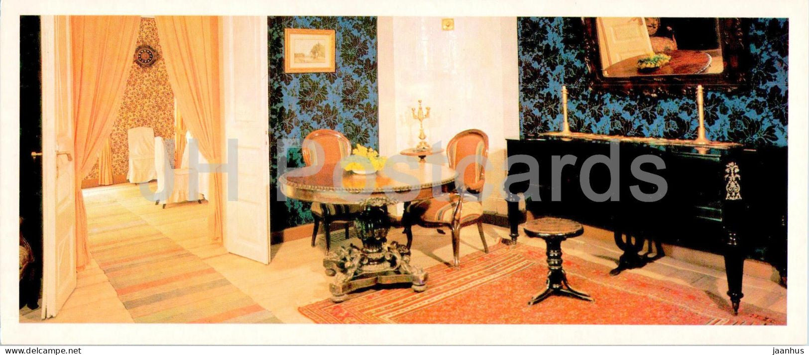 Russian playwright Ostrovsky museum - living room - 1985 - Russia USSR - unused - JH Postcards