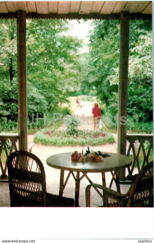 Klin - View of the garden - Russian composer Tchaikovsky house museum - 1971 - Russia USSR - unused - JH Postcards