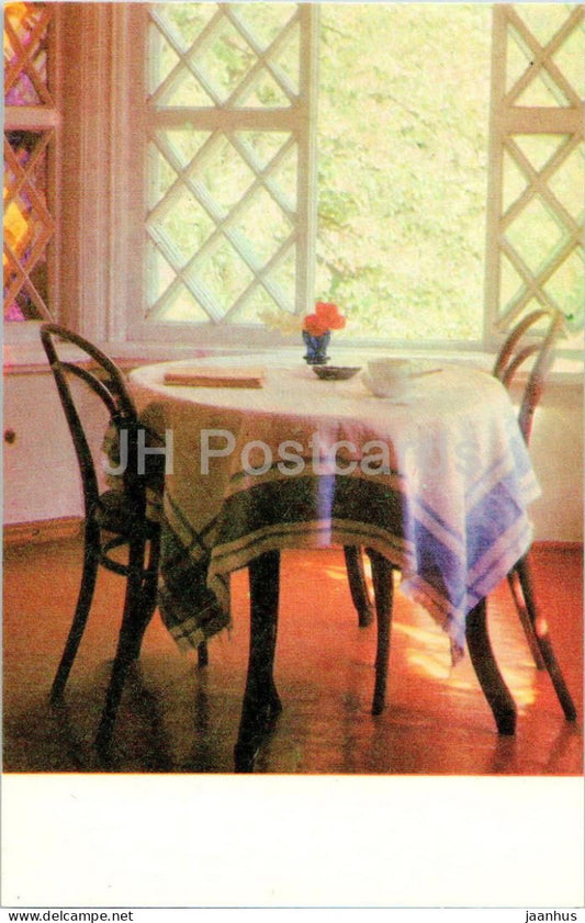 Klin - Bay window  in the drawing room - Russian composer Tchaikovsky house museum - 1971 - Russia USSR - unused - JH Postcards