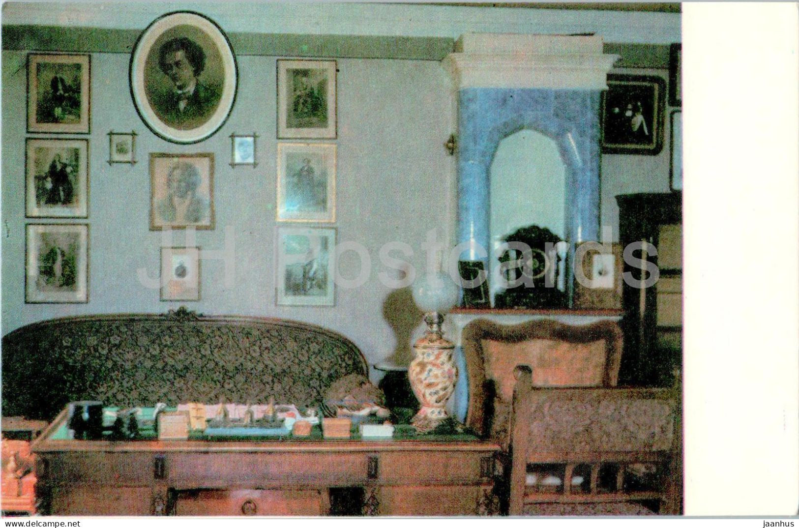 Klin - Study and Drawing Room - Desk - Russian composer Tchaikovsky house museum - 1971 - Russia USSR - unused - JH Postcards