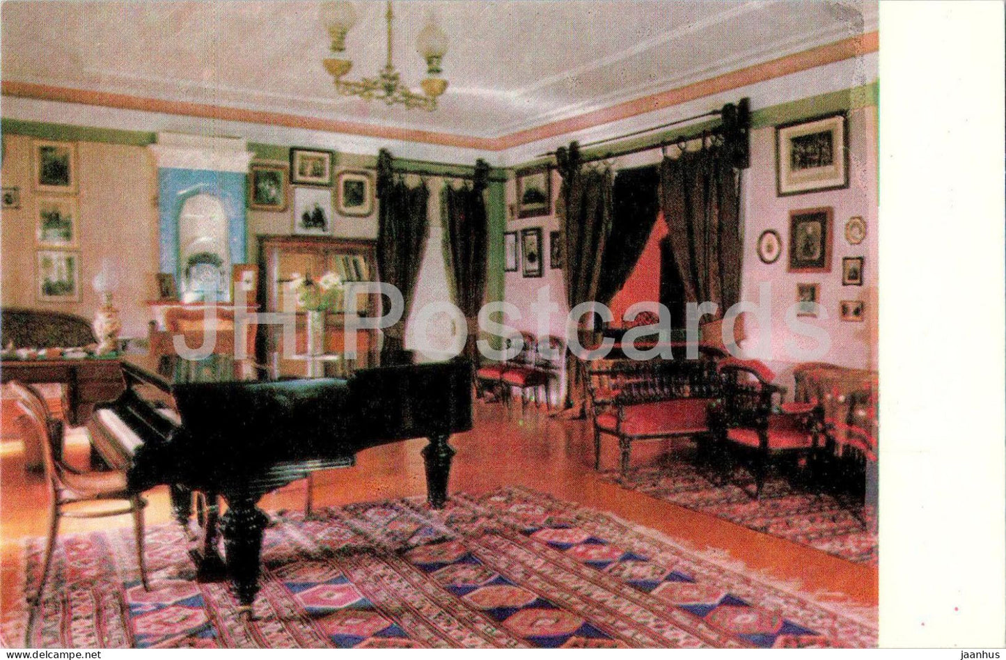 Klin - Study and drawing room - piano - Russian composer Tchaikovsky house museum - 1971 - Russia USSR - unused - JH Postcards