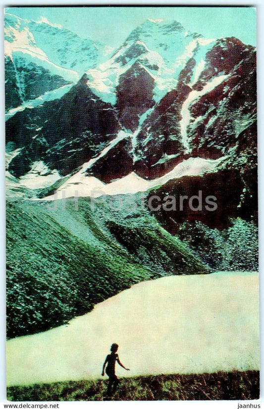 Elbrus region - The Donguz Orun canyon and a mountain lake - 1973 - Russia USSR - unused - JH Postcards