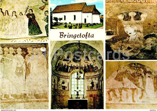 Bringetofta kyrka - church - multiview - Sweden - used - JH Postcards