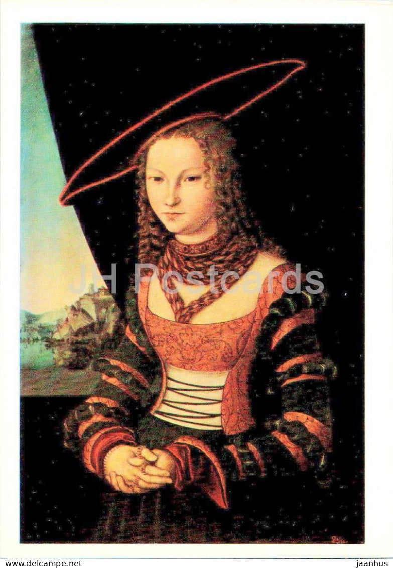 painting by Lucas Cranach the Elder - Portrait of a Woman - German art - 1972 - Russia USSR - unused - JH Postcards