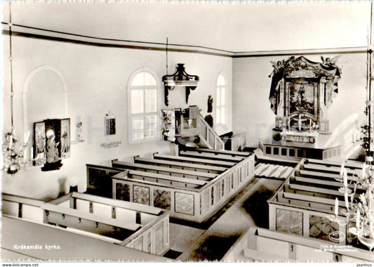 Kraksmala kyrka - church - Sweden - unused - JH Postcards