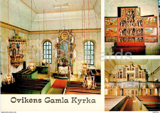 Ovikens Gamla Kyrka - Oviken - church - multiview - 674 - Sweden - unused - JH Postcards