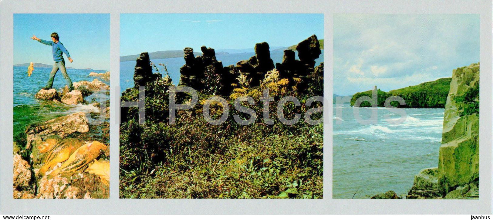 Bay of the Peter the Great - On the Peter the Great bay seashore - 1980 - Russia USSR - unused - JH Postcards