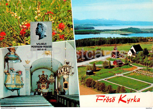 Froso Kyrka - Norrland - Fargernas Land - multiview - church - 581 - Sweden - unused - JH Postcards