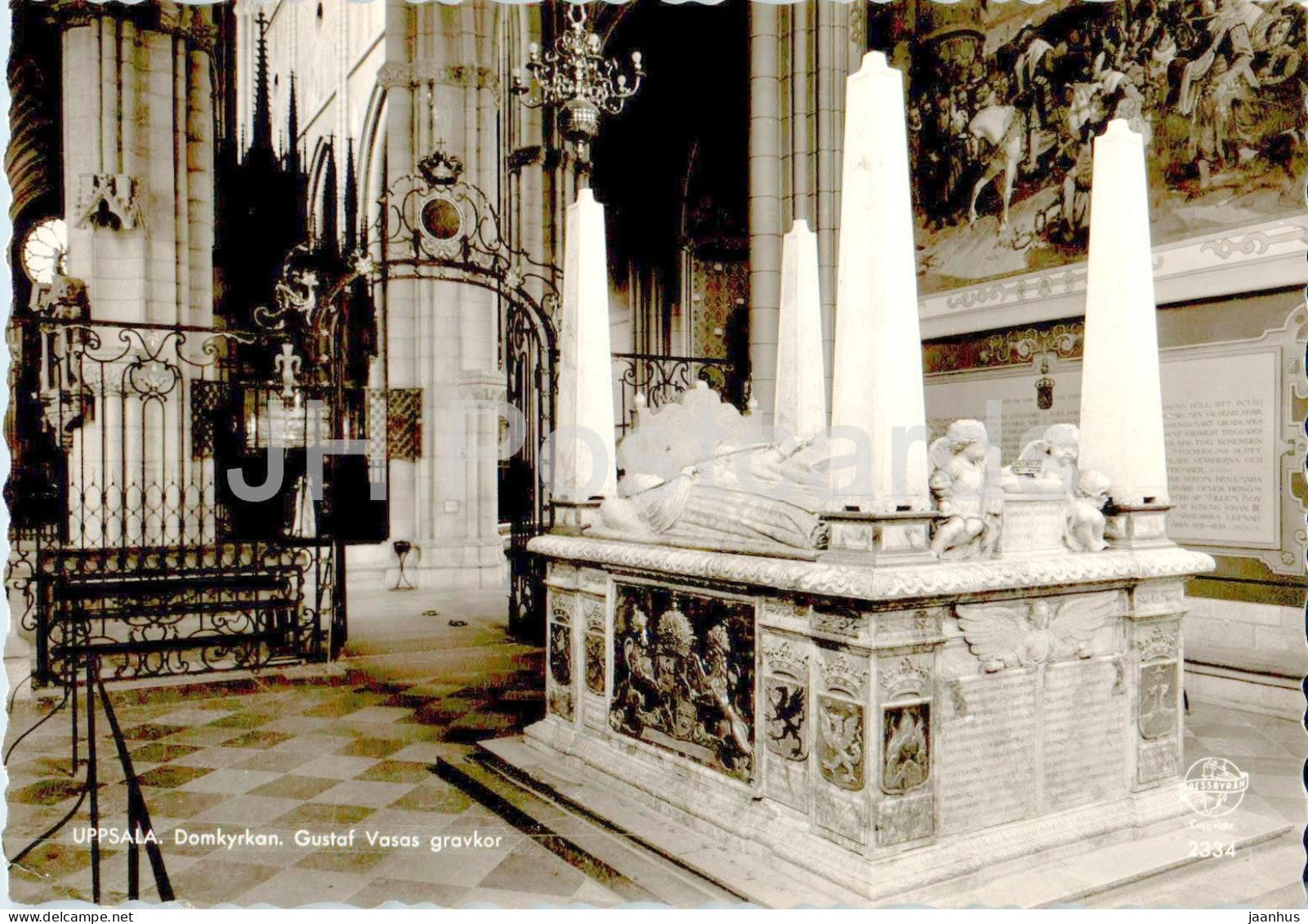 Uppsala - Domkyrkan - interior - Gustav Vasas gravkor - Gustav Vasa tomb - cathedral - 2334 - Sweden - unused - JH Postcards