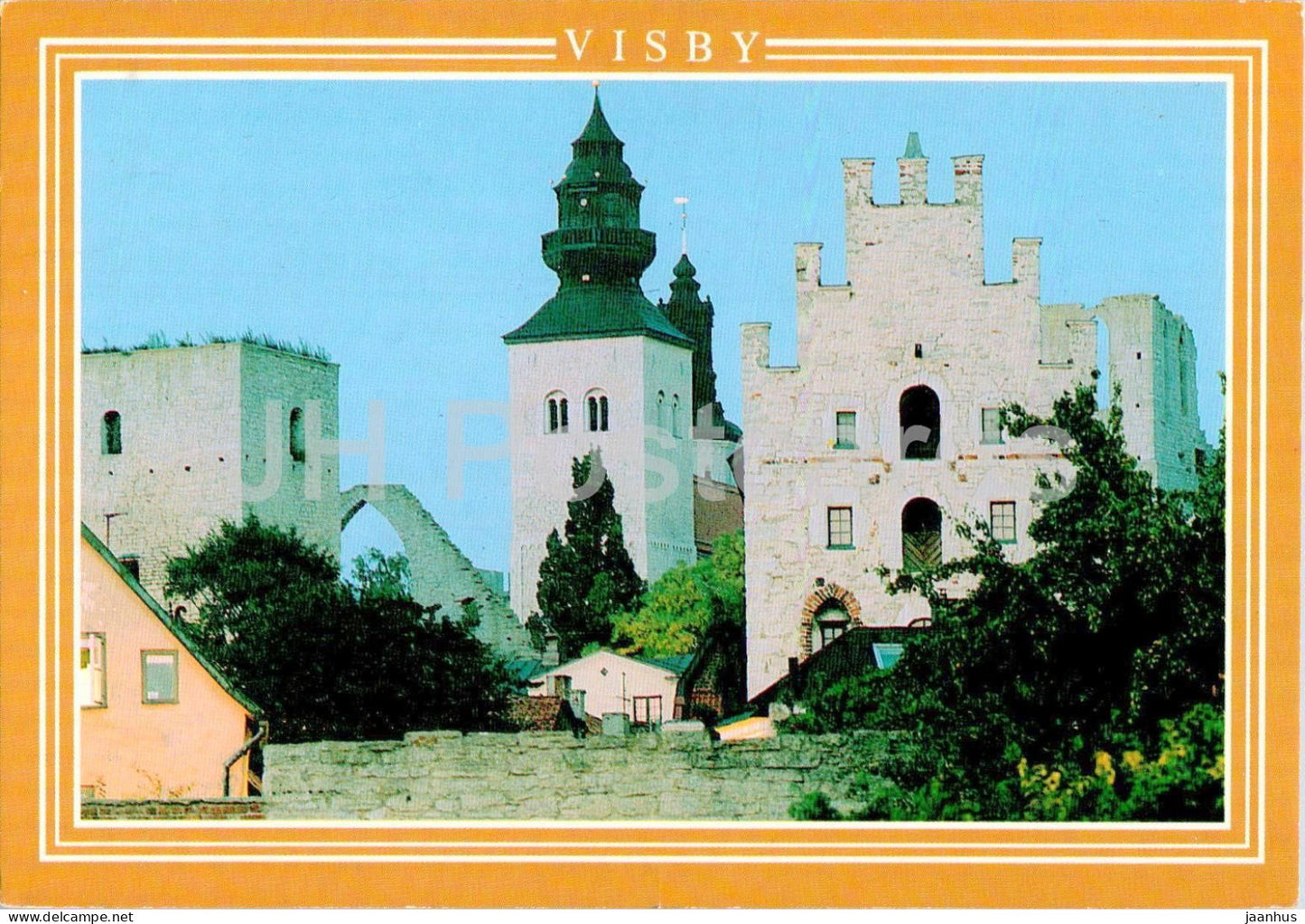 Visby - St Lars ruin - St Maria Domkyrka - Gamla Apoteket - Gotland - cathedral - 8153 - Sweden - used - JH Postcards