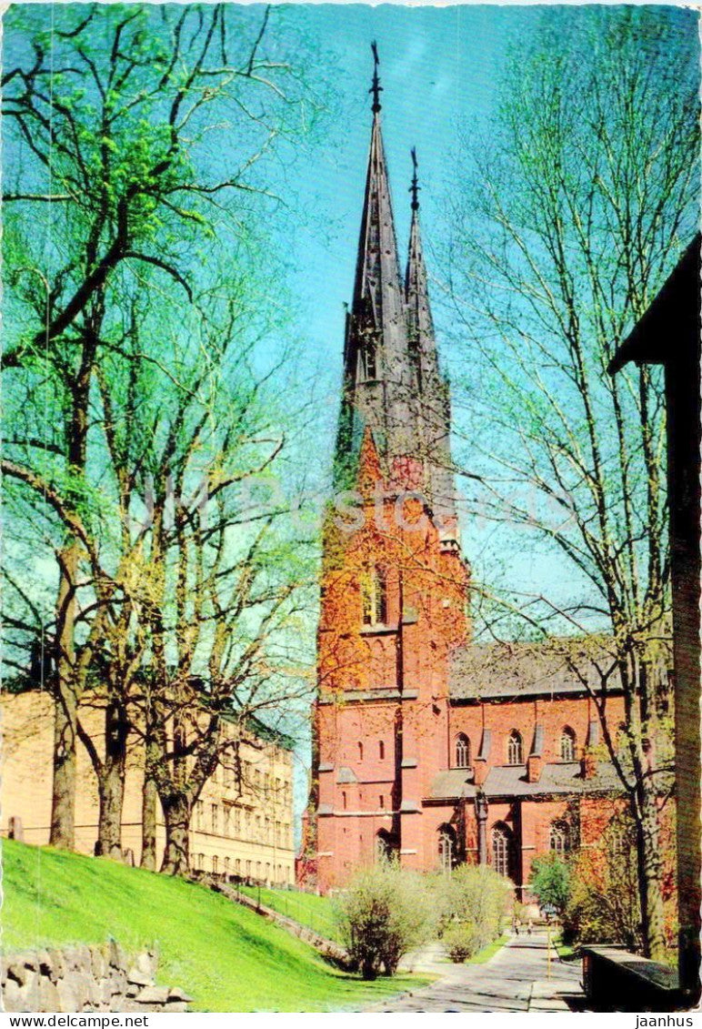 Uppsala - Domkyrkan fran Nedre Slottsgatan - cathedral - 783 - 1980 - Sweden - used - JH Postcards